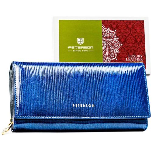 Peterson PTN 42106-PR kék női bőr pénztárca 19 x 10 x 3.5 cm