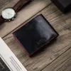 Peterson PTN N78-VT fekete-piros férfi bőr pénztárca 11 x 8.5 x 2 cm