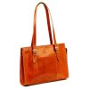 Florence 54 konyak női bőr válltáska 36 x 27 x 12 cm