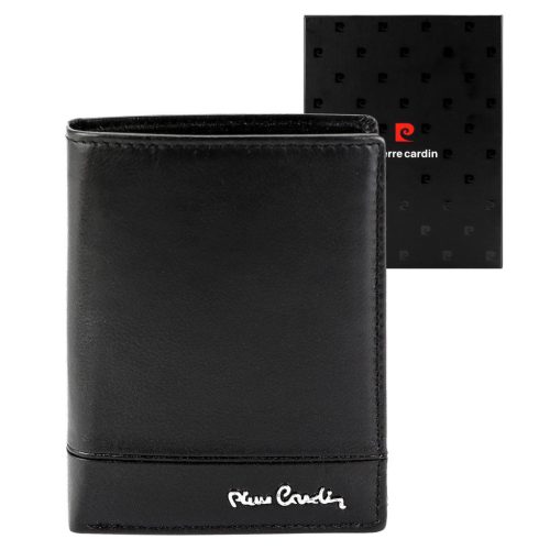 Pierre Cardin YS605 326 fekete férfi bőr pénztárca 10 x 13 x 3 cm 