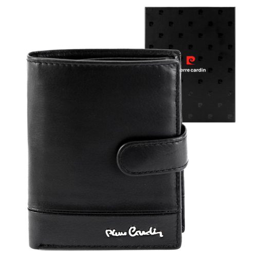 Pierre Cardin YS605 326A fekete férfi bőr pénztárca 10.5 x 13 x 3 cm 