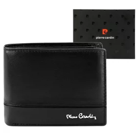   Pierre Cardin YS605 324 fekete férfi bőr pénztárca 12 x 10 x 3 cm