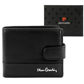   Pierre Cardin YS605 323A fekete férfi bőr pénztárca 11.5 x 8.5 x 2.8 cm
