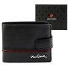 Pierre Cardin YS605 323A fekete-piros férfi bőr pénztárca 11.5 x 8.5 x 2.8 cm