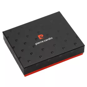   Pierre Cardin YS605 323A fekete-piros férfi bőr pénztárca 11.5 x 8.5 x 2.8 cm