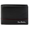 Pierre Cardin YS605 8806 fekete-piros férfi bőr pénztárca 12 x 9.5 x 3 cm 