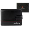 Pierre Cardin YS605 8806A fekete-piros férfi bőr pénztárca 12.5 x 9.5 x 3 cm 