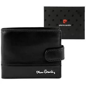   Pierre Cardin YS605 8825A fekete férfi bőr pénztárca 11.5 x 9 x 2.8 cm