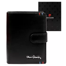   Pierre Cardin YS606 326A fekete férfi bőr pénztárca 10.5 x 13 x 3 cm