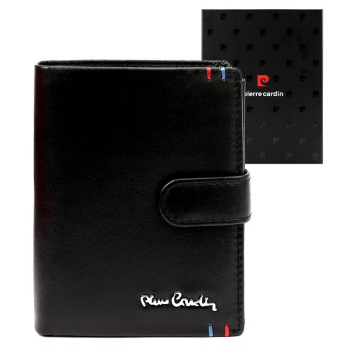 Pierre Cardin YS606 326A fekete férfi bőr pénztárca 10.5 x 13 x 3 cm 