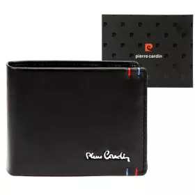   Pierre Cardin YS606 323 fekete férfi bőr pénztárca 11 x 8 x 2.8 cm