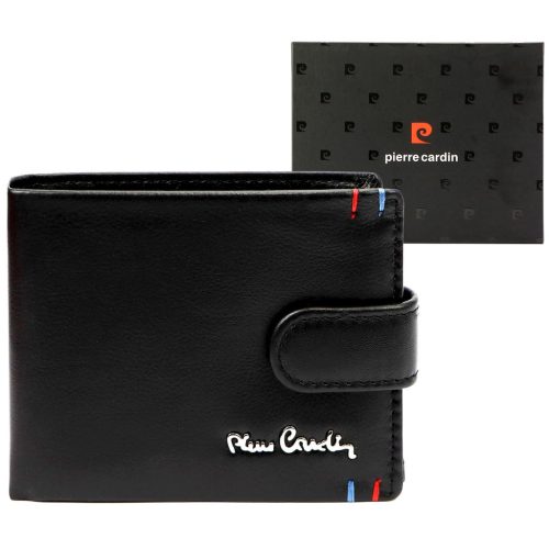 Pierre Cardin YS606 323A fekete férfi bőr pénztárca 11.5 x 8.5 x 2.8 cm 