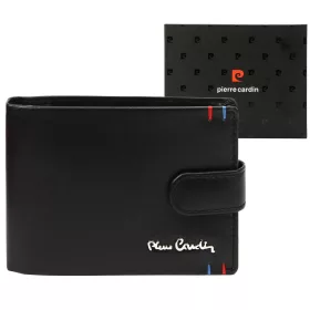   Pierre Cardin YS606 8806A fekete férfi bőr pénztárca 12.5 x 9.5 x 3 cm