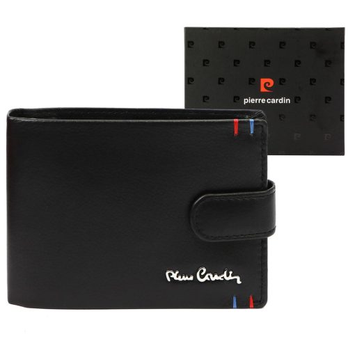 Pierre Cardin YS606 8806A fekete férfi bőr pénztárca 12.5 x 9.5 x 3 cm 