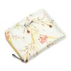 Eslee 6028 sárga-fehér mintás női rostbőr pénztárca 11 x 8.5 x 3.5 cm