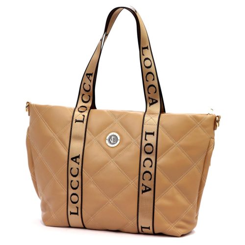 LOCCA SLC03 drapp női shopper táska 47 x 29 x 11 cm