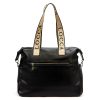 LOCCA SLC06 fekete női rostbőr táska 36 x 28 x 20 cm