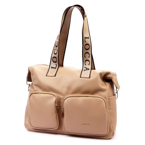 LOCCA SLC06 bézs női válltáska 36 x 28 x 20 cm 