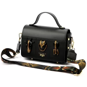   EGO ES0023TC 010325WL fekete női bőr kézitáska, válltáska 23 x 16.5 x 10 cm