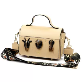   EGO ES0023TC 030225WL krém női bőr kézitáska, válltáska 23 x 16.5 x 10 cm