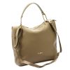 Pierre Cardin 55092 FRZ drapp női bőr válltáska 36 x 33 x 12 cm