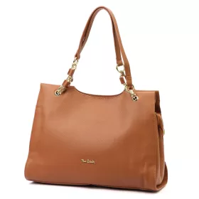   Pierre Cardin 55097 FRZ mogyoróbarna női bőr válltáska 38 x 27 x 12 cm