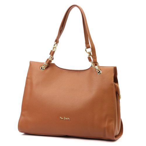Pierre Cardin 55097 FRZ mogyoróbarna női bőr válltáska 38 x 27 x 12 cm