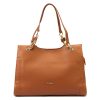 Pierre Cardin 55097 FRZ mogyoróbarna női bőr válltáska 38 x 27 x 12 cm