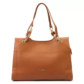   Pierre Cardin 55097 FRZ mogyoróbarna női bőr válltáska 38 x 27 x 12 cm