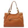 Pierre Cardin 55097 FRZ mogyoróbarna női bőr válltáska 38 x 27 x 12 cm