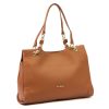 Pierre Cardin 55097 FRZ mogyoróbarna női bőr válltáska 38 x 27 x 12 cm