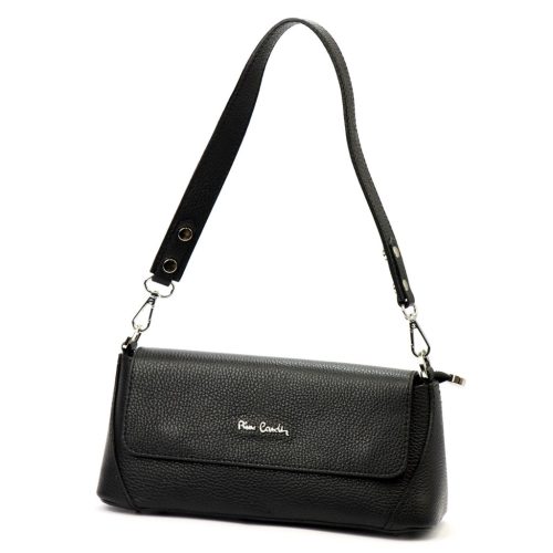 Pierre Cardin 1983 FRZ fekete női bőr válltáska 27.5 x 13 x 9.5 cm 
