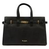 Pierre Cardin 1926 FRZ fekete női bőr kézitáska, válltáska 37.5 x 25 x 13 cm