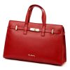 Pierre Cardin 1926 FRZ piros női bőr kézitáska, válltáska 37.5 x 25 x 13 cm