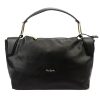 Pierre Cardin 55091 FRZ fekete női bőr kézitáska, vállpánttal 40 x 25 x 14 cm
