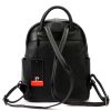 Pierre Cardin 1858 FRZ fekete női bőr hátizsák 26 x 30 x 11 cm 