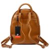 Pierre Cardin 1858 FRZ konyak női bőr hátizsák 26 x 30 x 11 cm 