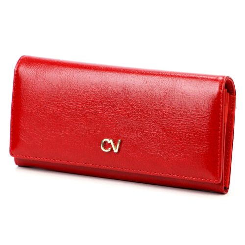 Cavaldi GD24-ML piros női rostbőr pénztárca 18.5 x 9.5 x 3.5 cm