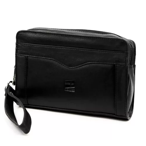 Nordee HP102 fekete férfi bőr autóstáska 21.5 x 14 x 6 cm
