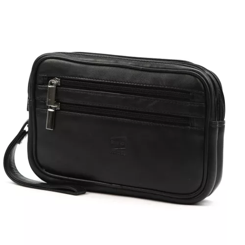 Nordee HP103 fekete férfi bőr autóstáska 23 x 15 x 6 cm