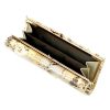 VerMari 72031 bézs kígyóbőr mintás női bőr pénztárca 19 x 9.5 x 4 cm