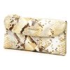 VerMari 3886 bézs kígyóbőr mintás női bőr pénztárca 19 x 10 x 3.5 cm