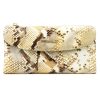 VerMari 3886 bézs kígyóbőr mintás női bőr pénztárca 19 x 10 x 3.5 cm