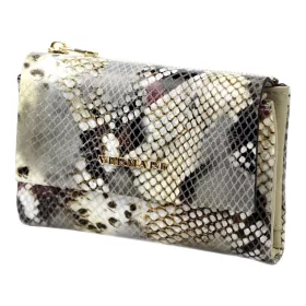   VerMari 9929 szürke kígyóbőr mintás női bőr pénztárca 13.5 x 9 x 3.5 cm