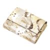VerMari 9929 bézs kígyóbőr mintás női marhabőr pénztárca 13.5 x 9 x 3.5 cm