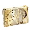 VerMari 3907 bézs kígyóbőr mintás női bőr pénztárca 13.5 x 9 x 3.5 cm