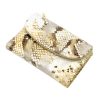 VerMari 3907 bézs kígyóbőr mintás női bőr pénztárca 13.5 x 9 x 3.5 cm