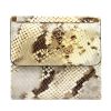 VerMari 78848 bézs kígyóbőr mintás női bőr pénztárca 10.5 x 10 x 3.5 cm