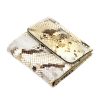 VerMari 78848 bézs kígyóbőr mintás női bőr pénztárca 10.5 x 10 x 3.5 cm