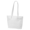 Florence 47 fehér női bőr válltáska, shopper táska 39 x 28 x 10.5 cm